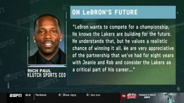 Paul Fu: Lakers biết rằng James sẽ thực hiện tùy chọn này, nhưng chúng tôi không muốn gia hạn hợp đồ